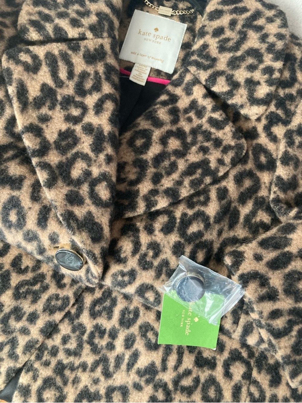Kate Spade New York Leopard Print Coat - Picture 5 of 5